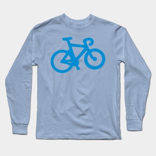 Blue Simple Bike Long Sleeve T-Shirt